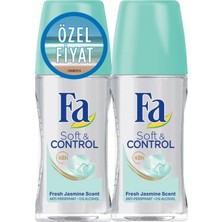 Fa Deodorant Roll-On 2'li Soft & Control 50 ml + 50 ml