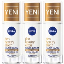 Nivea Beauty Elixir Invisible Roll-On 40 ml x 3 Adet
