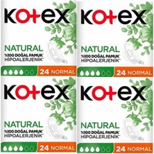Kotex Natural 24'Lü Normal - 4'Lü Paket