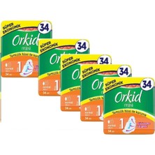 Orkid Maxi 4'Lü Hijyenik Ped 34 Lü Normal 5 Adet Maxi
