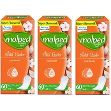 Molped Aktif Ince Ekstra Günlük Ped 60 Adet X3 Paket