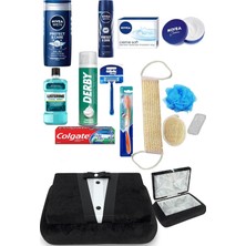 Nivea Damat Çeyiz Bohça Seti 14 Parça - Papyonlu Damat Traş Kutusu Seti