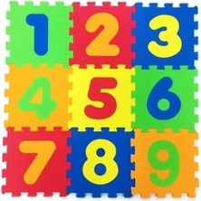 abnturk 9 Adet 33X33 Rakamlar-Sayılar Oyun Karosu Yer Matı Eva Puzzle Minder 9 Parça Eğitici Oyun Halısı