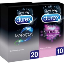 Durex Maraton  Prezervatif 20'Li + Intense 10'Lu Prezervatif