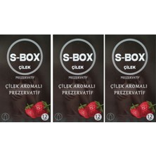 S-Box Sbox Çilekli Prezervatif 12 Li X3 Paket
