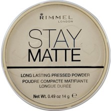 Rimmel London Stay Matte Transparan Pressed Pudra No. 001