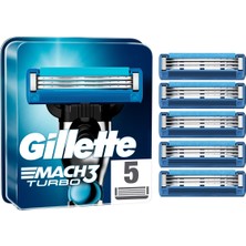 Gillette Mach3 Turbo Yedek Tıraş Bıçağı 5'Li