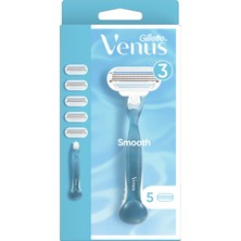 Gillette Venus Smooth Tıraş Makinesi + 5 Yedek Başlık