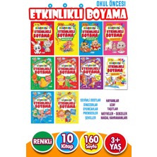 Eğlenceli Etkinlikli 10 Kitaplı Eğitici Boyama Seti 160 Sayfa