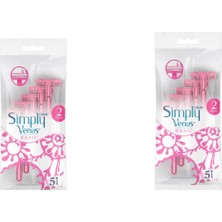 Gillette Venus Simply Venus 2 Basic 5'Li Kadın Tıraş Bıçağı 2 Paket