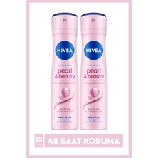Nivea Kadın Sprey Deodorant Pearl & Beauty 150ML X2 Adet, 48 Saat Anti-Perspirant Koruma