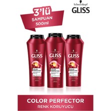Gliss Color Perfector Renk Koruyucu Şampuan 500 Ml X 3 Adet