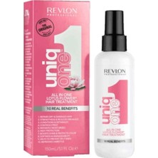 Uniq One Revlon Vegan Saç Kremi ve Parlaklık ve Kıvrılma Kontrolü Toz Pembe 150 ml