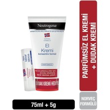 Neutrogena Parfümsüz El Kremi 75 ml Dudak Kremi Hediye