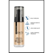 Pretty Beauty High Cover Yüksek Kapatıcı Etkili Porselen Fondöten No:3