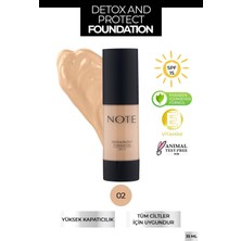 Note Cosmetics Detox & Protect Fondöten Canlandırıcı Etki 02 Natural Beige Fnd Detox &