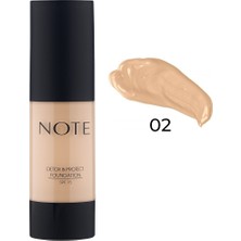 Note Cosmetics Detox & Protect Fondöten Canlandırıcı Etki 02 Natural Beige Fnd Detox &