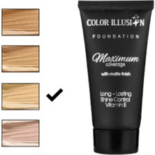 Hunca Color Illusion Uzun Süre Kalıcı Mat Fondöten Açık Fildişi 30 ml -