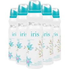 Cecile Iris 150 ml Beyaz Kadın Deodorant 5 Adet