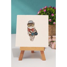 Hedizu Fotoğrafçı Baykuş Dekoratif Taş Baskı