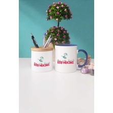 Hedizu Diş Hekimi Hediye Lacivert Kupa Bardak Kalemlik