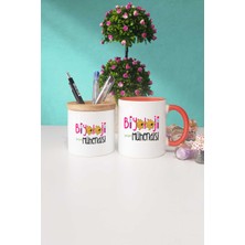 Hedizu Biyoloji Mühendisi Hediye Turuncu Kupa Bardak Kalemlik