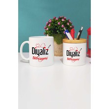 Hedizu Diyaliz Teknisyeni Kupa Bardak Beyaz ve Kalemlik