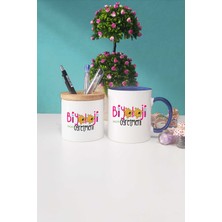 Hedizu Biyoloji Öğretmeni Hediye Lacivert Kupa Bardak Kalemlik