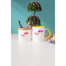 Hedizu Sevgililer Günü Hediyesi Sarı Kupa Bardak Kalemlik