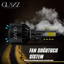 Glanz 9006 Color Serisi LED Xenon 8000LM 6000K Beyaz Şimşek Etkili Far Ampulü