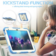 Xfashion Ipad 10.9 (2022) / Ipad 10. Gen Silikon+Pc Koruyucu Kılıf Görünmez Braket Kickstand Shockproof Tablet Kapağı Omuz Kayışı Ile (Yurt Dışından)