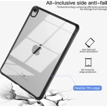 Xfashion Ipad 10.9 (2022) Için Dört Köşe Hava Yastığı Anti-Drop Tablet Kapağı Şeffaf Akrilik Geri Tpu Çerçevesi Kılıfı (Yurt Dışından)