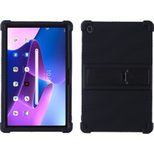 Xfashion Lenovo Tab M10 Plus (Gen 3) 10.6 "için; 125F / 128 Contası Anti-Collision Yumuşak Silikon Tablet Koruyucu Kılıf Kapağı Ayarlanabilir Pc Kickstand (Yurt Dışından)