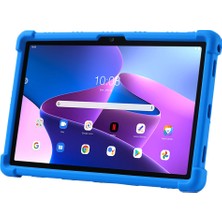 Xfashion Lenovo Tab M10 Plus (Gen 3) 10.6 "için; 125F / 128 Contası Anti-Collision Yumuşak Silikon Tablet Koruyucu Kılıf Kapağı Ayarlanabilir Pc Kickstand (Yurt Dışından)