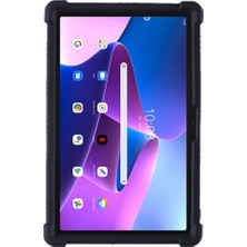 Xfashion Lenovo Tab M10 Plus (Gen 3) 10.6 "için; 125F / 128 Contası Anti-Collision Yumuşak Silikon Tablet Koruyucu Kılıf Kapağı Ayarlanabilir Pc Kickstand (Yurt Dışından)