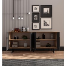 VM VERTEX MOBİLYA Latina Modern Konsol 180 cm Safir Meşe - Antrasit