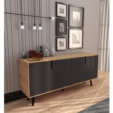 VM VERTEX MOBİLYA Latina Modern Konsol 180 cm Safir Meşe - Antrasit