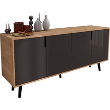 VM VERTEX MOBİLYA Latina Modern Konsol 180 cm Safir Meşe - Antrasit
