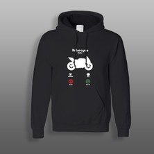 Yeles Motordan Çağrı Motorcu Sweatshirt Siyah