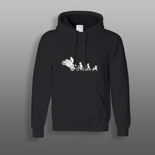 Yeles Evolution Motorcu Sweatshirt Siyah