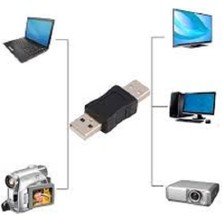 Rob Ada  USB Erkek Erkek Çevirici Adaptör Dönüştürücü Ara Ek