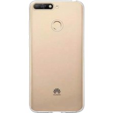 Kzy Huawei Y6 2018 Kapak 1mm Şeffaf Silikon Kılıf