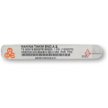 Mte 2 mm Parmak Freze Hss-Co8 Dın 844/B-N