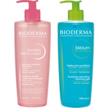 Bioderma Yüz Temizleme Bakım Seti | Bioderma Sebium 500 ml + Bioderma