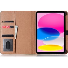 Xfashion Ipad 10.9 (2022) Için Retro Kitap Folio Flip Tarzı Tablet Pu Pu Deri + Pc Stand Cüzdan Koruyucu Kapak (Yurt Dışından)