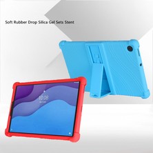 Xfashion Lenovo Tab M10 Için (Gen 3) TB-X328F Silikon Şok Geçirmez Tablet Kapak Köşesi Yastık Pc Kickstand Anti-Slip Kids Dostu Koruyucu Kılıf (Yurt Dışından)