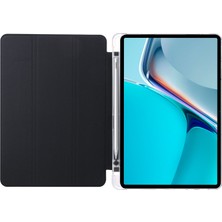 Xfashion Huawei Için Matepad 11 (2021) Pu Deri Tri-Katlı Stand Folio Şok Geçirmez Kasa Otomatik Uyku / Kalem Tutucu Ile Uyandıran Akıllı Tablet Kapak (Yurt Dışından)