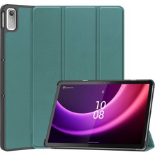 Xfashion Lenovo Sekmesi Için P11 Gen 2 Pu Deri Üçlü Stand Tablet Şok Geçirmez Kasa Otomatik Uyanma / Uyku Tam Koruma Kapağı (Yurt Dışından)