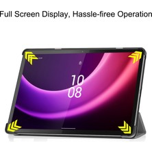 Xfashion Lenovo Sekmesi Için P11 Gen 2 Pu Deri Üçlü Stand Tablet Şok Geçirmez Kasa Otomatik Uyanma / Uyku Tam Koruma Kapağı (Yurt Dışından)