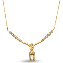 ÇGK KUYUMCULUK Taşlı Altın Kolye CGKKLY023